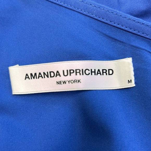 Amanda Uprichard | Dusk Mra Top Off the Shoulder Puff Sleeves Blue M - Picture 9 of 15